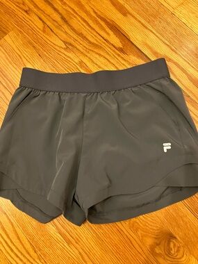 Fila Sport Black Active Top with Red Logo Accent